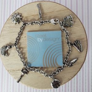 Steel by design QVC charm bracelet unworn